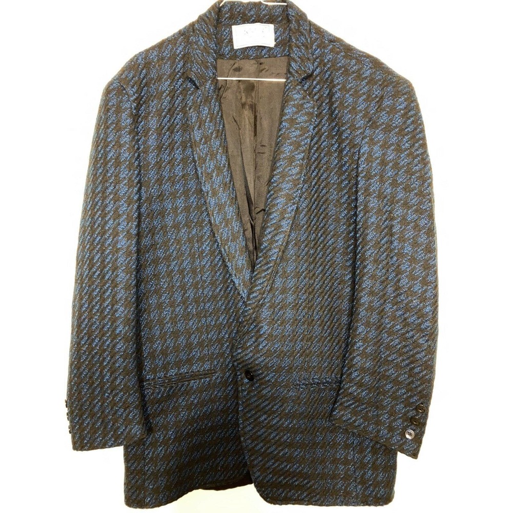 Vintage Neon Sportswear Medium Blue Black Blazer